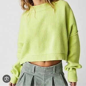 Free People Easy Street Crop Pullover